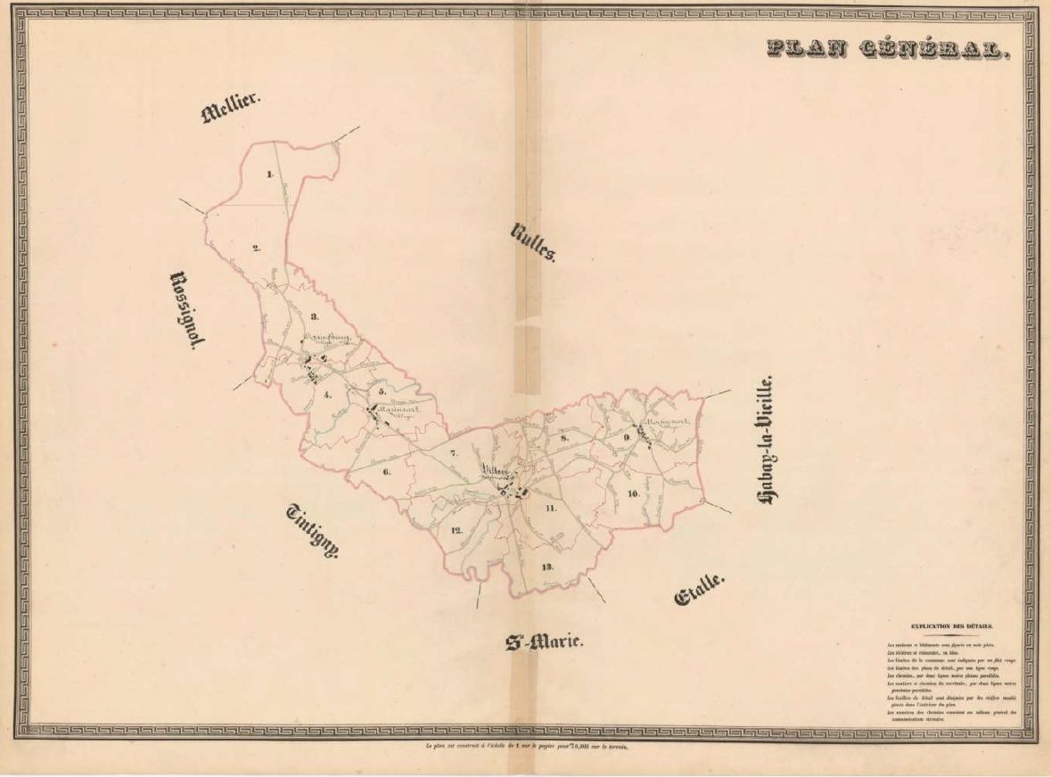 Planche de l'Atlas des chemins et sentiers de 1841